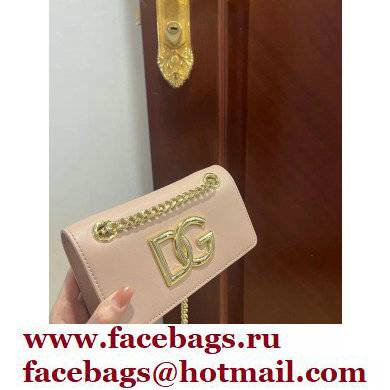 Dolce & Gabbana Calfskin 3.5 Chain phone bag Nude - Click Image to Close